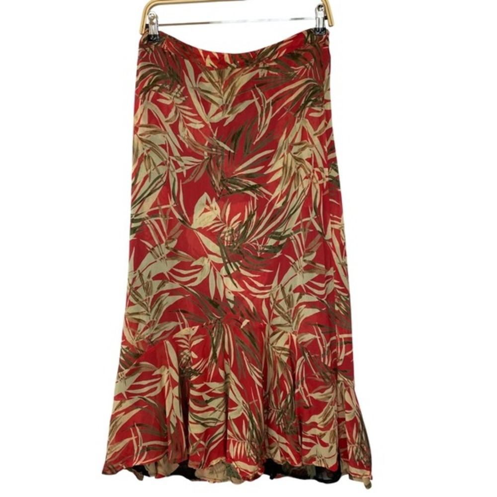 Sarah Arizona Romantic Cottagecore Reversible Dark Floral Midi Skirt Women LP - Picture 4 of 11